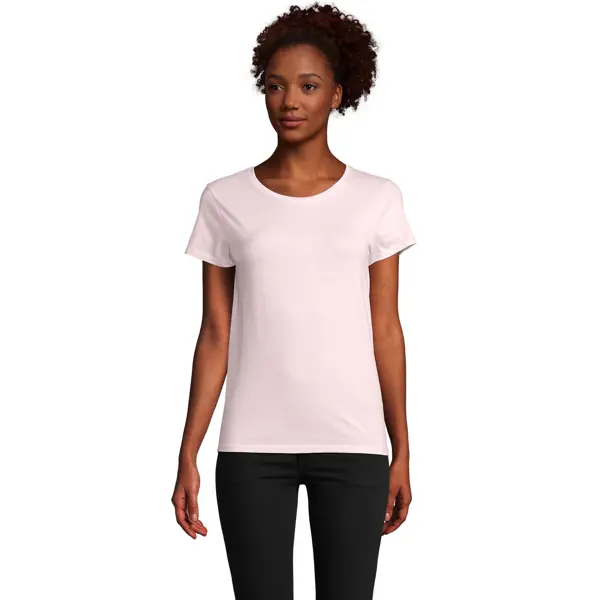 Tee-shirt personnalisable Pioneer jersey 175g col rond - Femme - Rose pâle