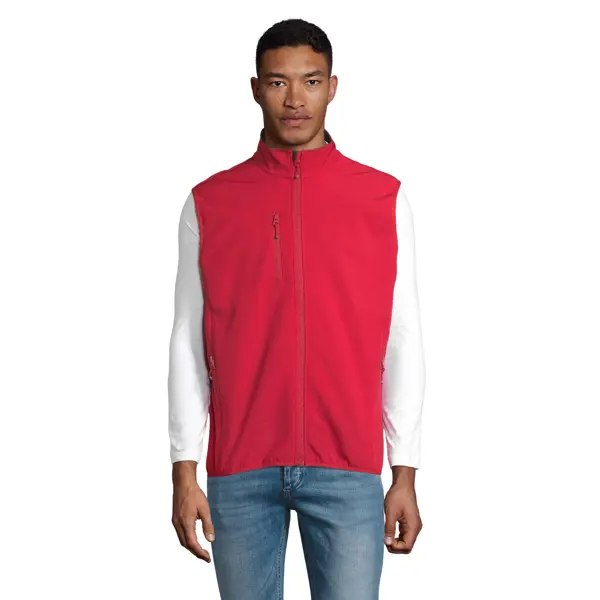 Veste softshell sans manches personnalisable Falcon - Homme - Rouge Piment