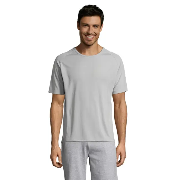 Tee-shirt personnalisable Sporty Mesh polyester - Homme - Gris pur