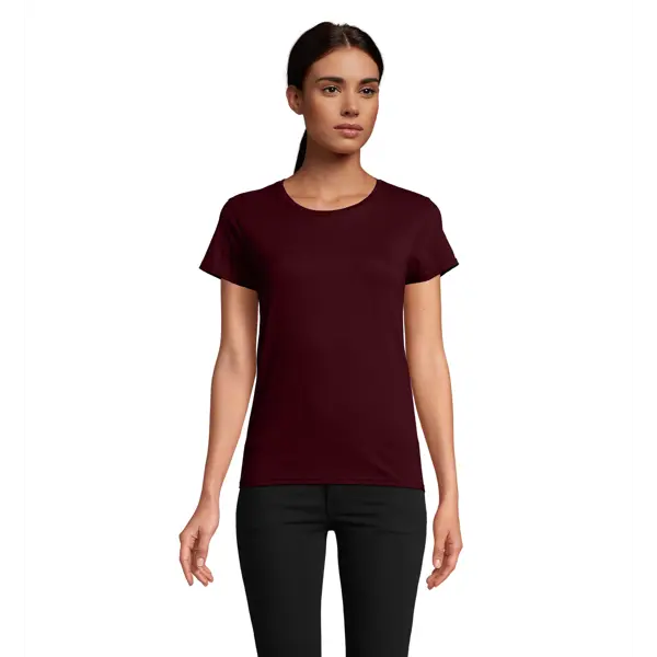 Tee-shirt personnalisable Pioneer jersey 175g col rond - Femme - Bordeaux