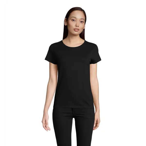 Tee-shirt personnalisable Pioneer jersey 175g col rond - Femme - Noir
