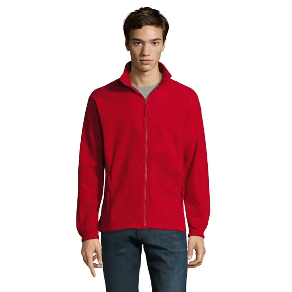 Veste micropolaire zippée personnalisable Homme North - Rouge