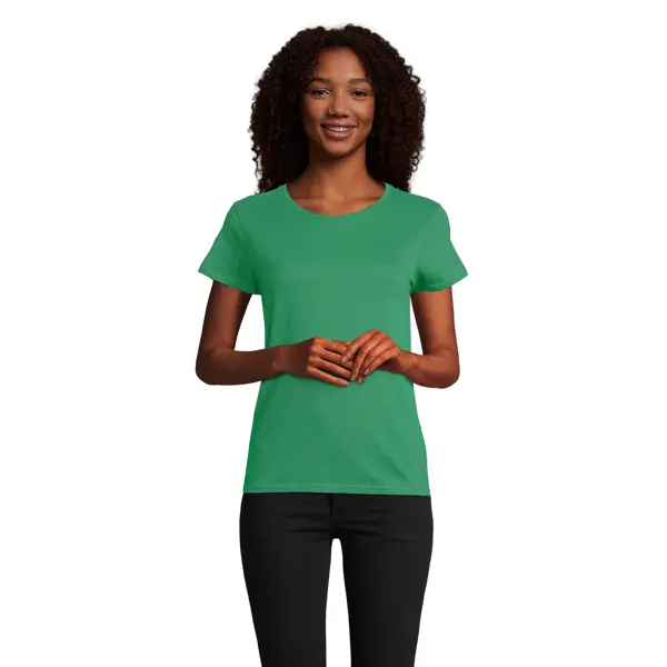 Tee-shirt personnalisable Pioneer jersey 175g col rond - Femme - Vert prairie