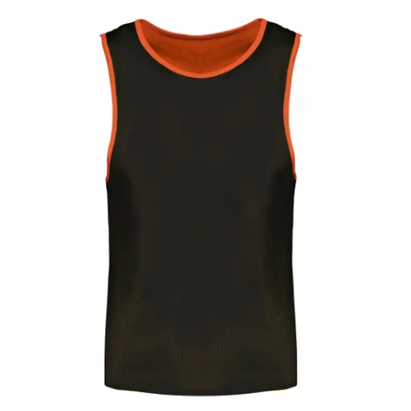 Chasuble réversible personnalisable multisport Unisexe - Spicy orange/Black