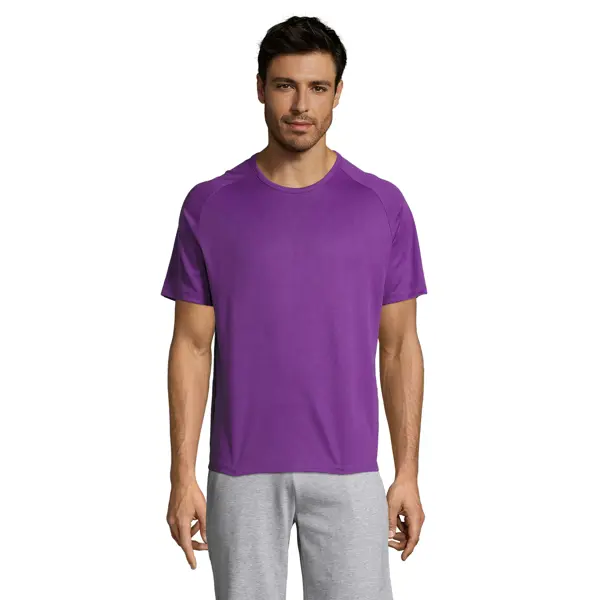 Tee-shirt personnalisable Sporty Mesh polyester - Homme - Violet foncé