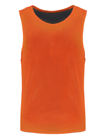 Chasuble réversible personnalisable multisport Enfant - Spicy Orange / Black