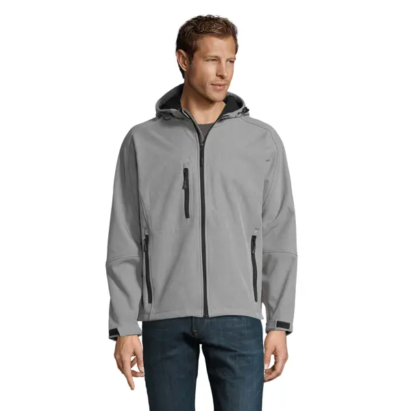 Veste softshell personnalisable à capuche Replay - Homme - Gris Chiné