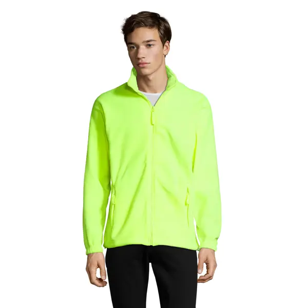 Veste micropolaire zippée personnalisable Homme North - Jaune Fluo