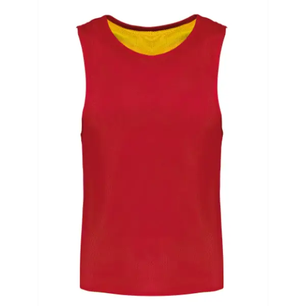 Chasuble réversible personnalisable multisport Unisexe - Sporty Red / Sporty Yellow