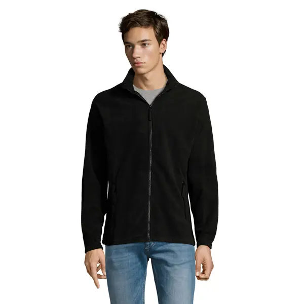 Veste micropolaire zippée personnalisable Homme North - Noir
