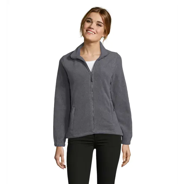Veste micropolaire zippée personnalisable Femme North Women - Gris Chiné