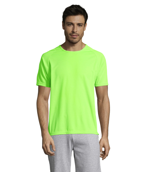 Tee-shirt personnalisable Sporty Mesh polyester - Homme - Vert fluo