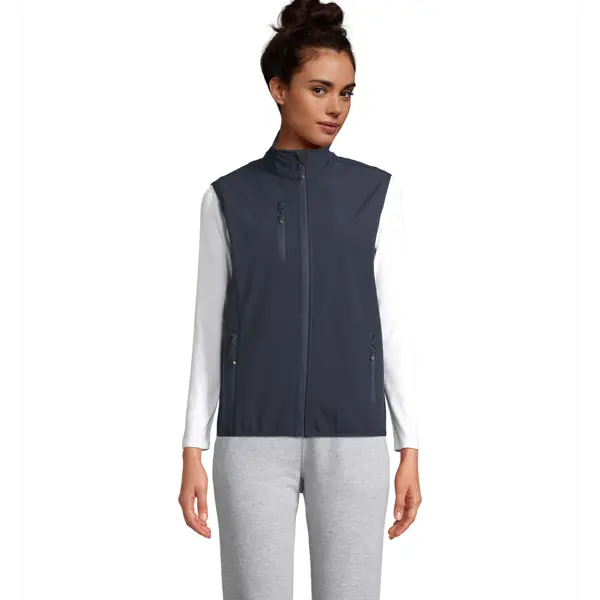Veste softshell sans manches personnalisable Falcon - Femme - Bleu Abysse