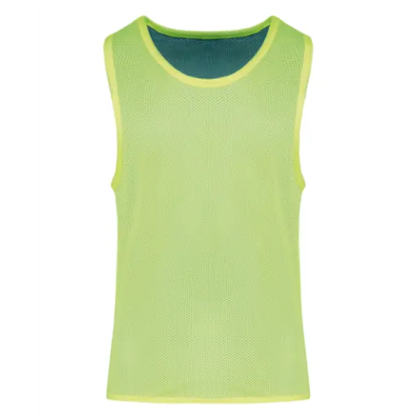 Chasuble réversible personnalisable multisport Enfant - Fluo yellow/ Sporty royal blue