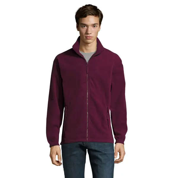 Veste micropolaire zippée personnalisable Homme North - Bordeaux