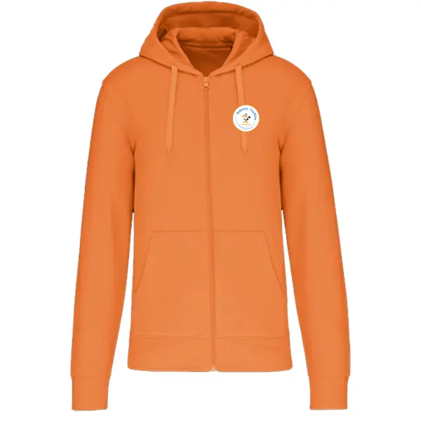 Veste zippée à capuche - Orange