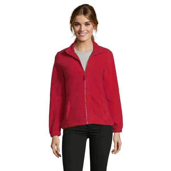 Veste micropolaire zippée personnalisable Femme North Women - Rouge