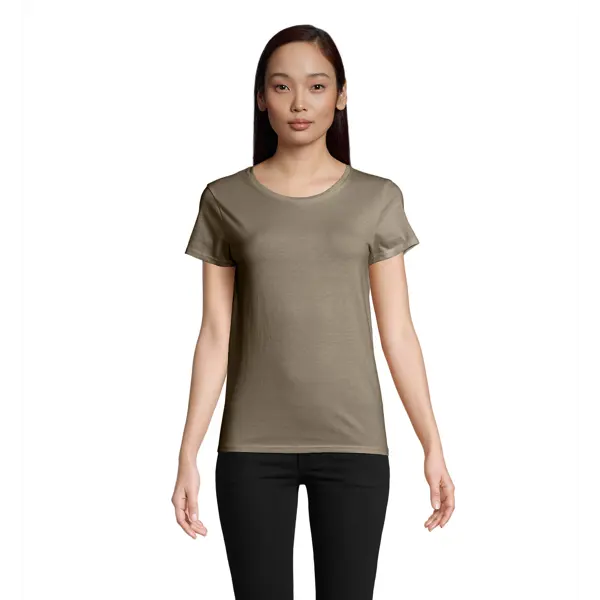 Tee-shirt personnalisable Pioneer jersey 175g col rond - Femme - Kaki