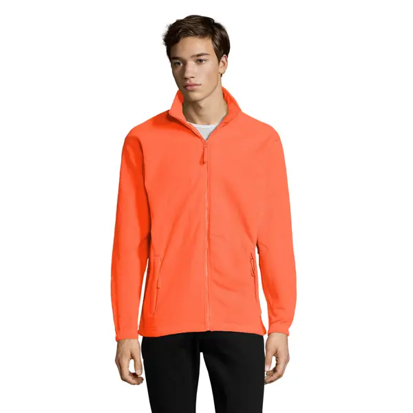 Veste micropolaire zippée personnalisable Homme North - Orange Fluo