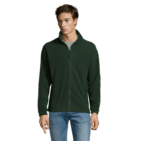 Veste micropolaire zippée personnalisable Homme North - Vert Sapin