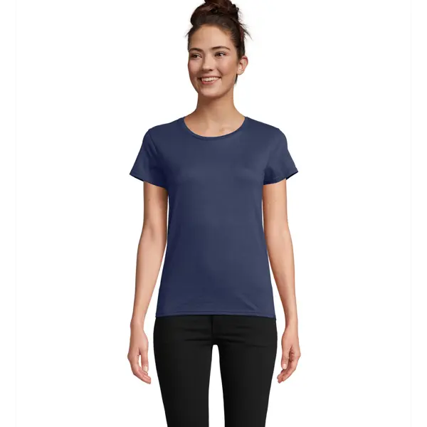 Tee-shirt personnalisable Pioneer jersey 175g col rond - Femme - Denim