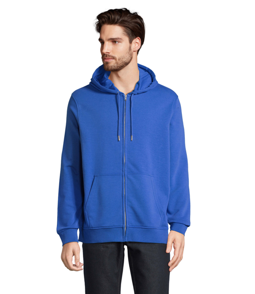 Veste zippée à capuche personnalisable Mixte Calipso - Bleu royal