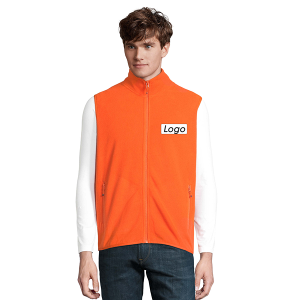Veste polaire sans manches Unisexe personnalisée - Orange