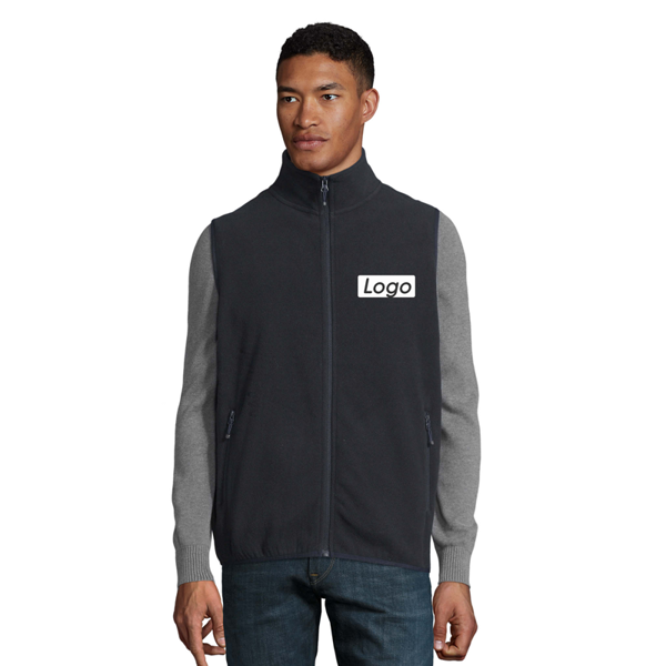 Veste polaire sans manches Unisexe personnalisée - Bleu Marine