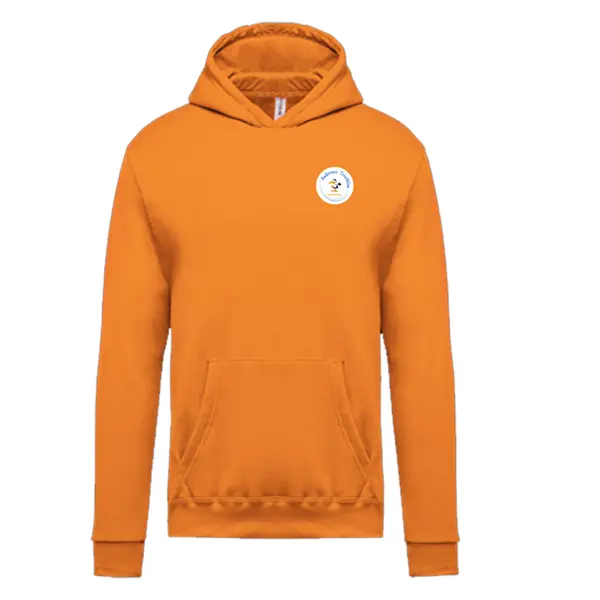 Sweat capuche orange femme