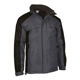 Parka bicolore Arkansas - unisexe, imperméable et personnalisable - Noir/Gris