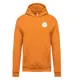 Sweat capuche orange femme