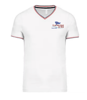 K374 - T-shirt maille piquée col V homme - Différents coloris Bleu Taille S